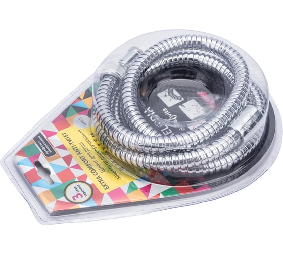 Шланг для душа Melodia della vita EXTRA COMFORT ANTI-TWIST 1/2" 1/2" конус нерж. d14мм,L150см,2й заж. MKPBL 34422