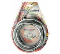 Шланг для душа MELODIA EXTRA FLEXIBLE ANTI-TWIST 1/2"х1/2" нерж. d14мм, L150 см, растягивающий MKPBL 34423