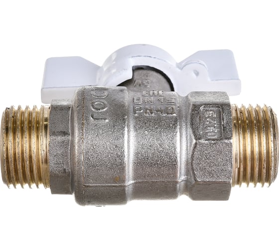 Шаровой кран LD PRIDE 1/2'' нар/нар бабочка, белая 544682