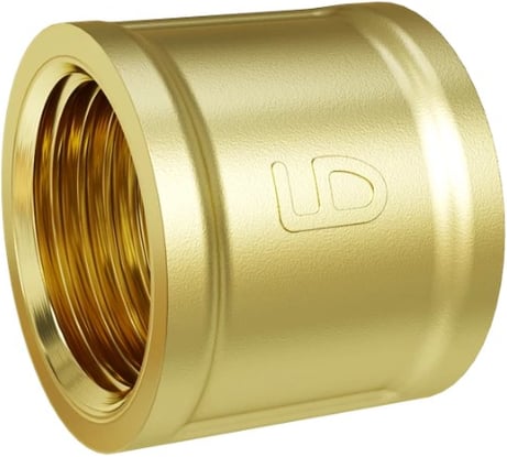 Муфта LD PRIDE DN15 (1/2") ВР латунь с биркой LD.65.502.15.1