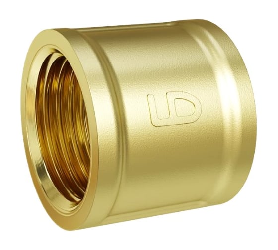 Муфта LD PRIDE DN15 (1/2") ВР латунь с биркой LD.65.502.15.1