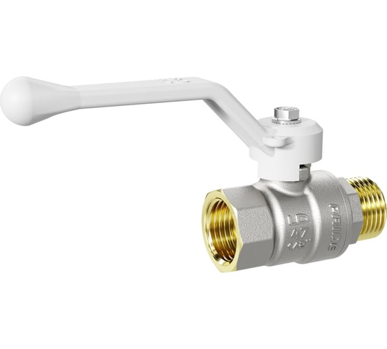 Шаровой кран LD PRIDE 1/2'' вн/нар рукоятка, белый 544498
