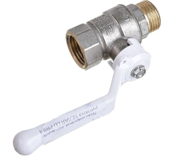 Шаровой кран LD PRIDE 1/2'' вн/нар рукоятка, белый 544498