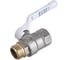 Кран шаровой латунный LD PRIDE 47.15.В-Н.Р Ду 15 Ру 40 рычаг (white) с биркой LD 47.313.15 W 1