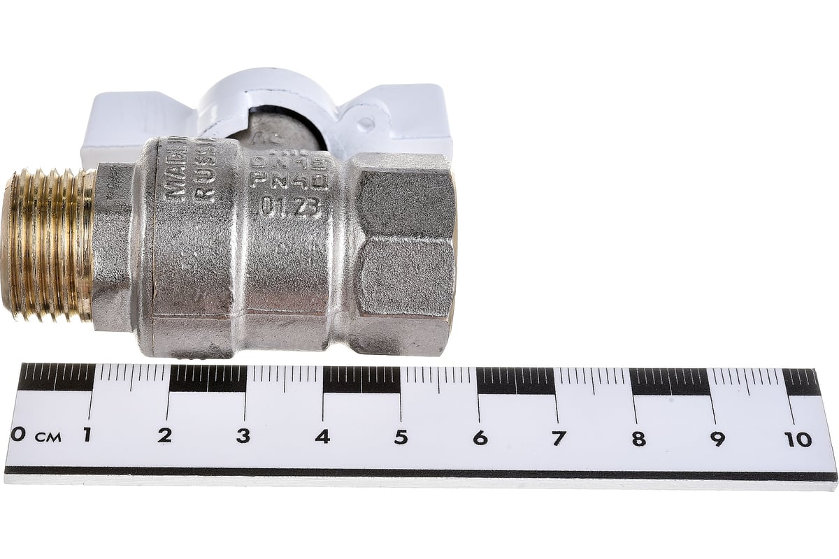 Шаровой кран LD PRIDE 1/2'' вн/нар бабочка белая 544494 - выгодная цена ...