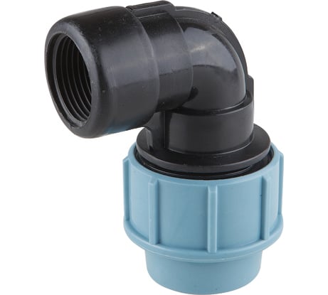 Угольник ПНД компрессионный с внутренней резьбой (20 ммx3/4") AV Engineering AVE1022034