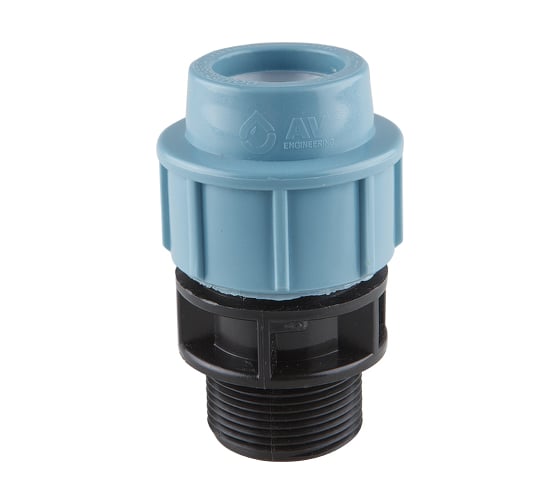 Муфта ПНД компрессионная с наружной резьбой (32 ммx3/4") AV Engineering AVE1063234 1