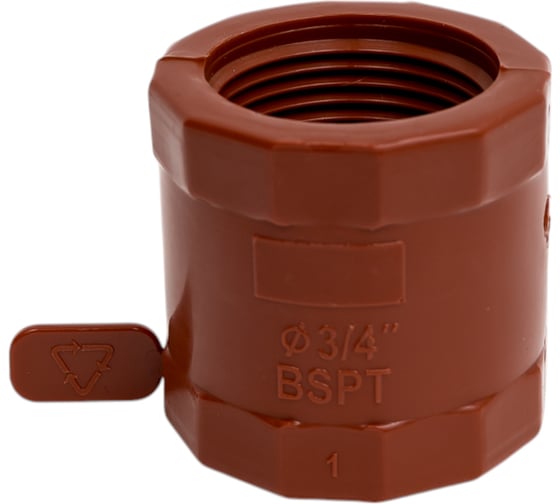 Муфта ПП с внутренней резьбой коричневая 3/4" AV Engineering AVE159013