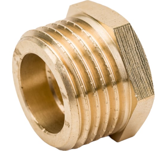 Латунный переход AV Engineering шестиугольный, наружная-внутренняя 1/2x1/4 AVE305001