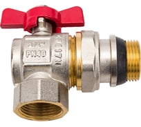 Шаровой угловой кран AV Engineering 3/4 PN40 с внутренней резьбой, бабочка, с уплотнительным кольцом AVE095034E