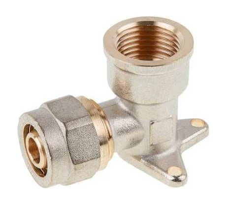 Латунный угольник AV Engineering 16 2.0x1/2 с креплением AVE309012