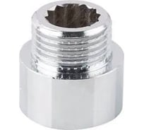 Латунный удлинитель AV Engineering внутренняя-наружная 1/2x15 мм хром AVE301008