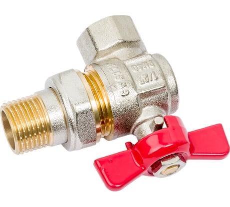 Шаровой угловой кран AV Engineering 1/2 PN40 с внутренней резьбой, бабочка AVE094012E