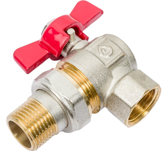 Шаровой угловой кран AV Engineering 1/2 PN40 с внутренней резьбой, бабочка AVE094012E