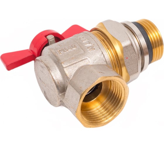 Шаровой угловой кран AV Engineering 1 нар-вн бабочка AVE095001E