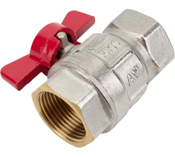 Шаровой кран AV Engineering 3/4 PN40 с внутренней резьбой, бабочка AVE092034