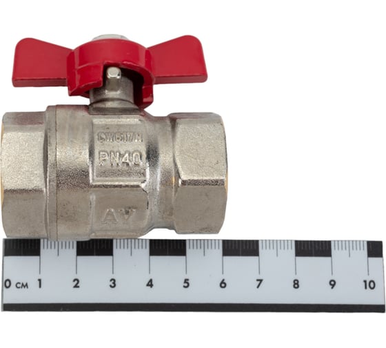 Шаровой кран AV Engineering 3/4 PN40 с внутренней резьбой, бабочка AVE092034