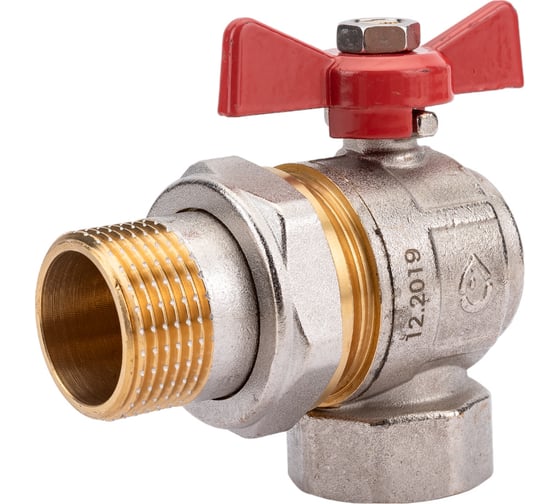 Шаровой угловой кран AV Engineering 1 нар-вн бабочка AVE094001E