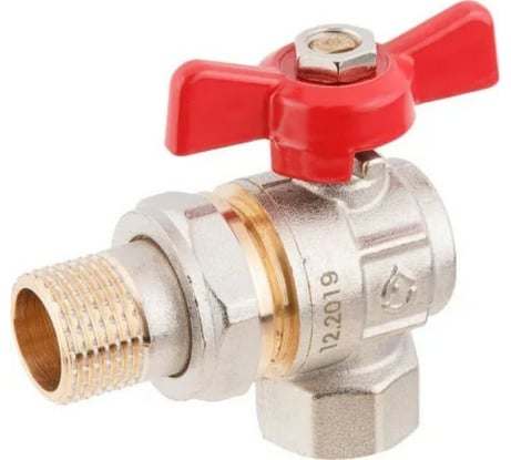 Шаровой угловой кран AV Engineering 3/4 PN40 с внутренней резьбой, бабочка AVE094034E