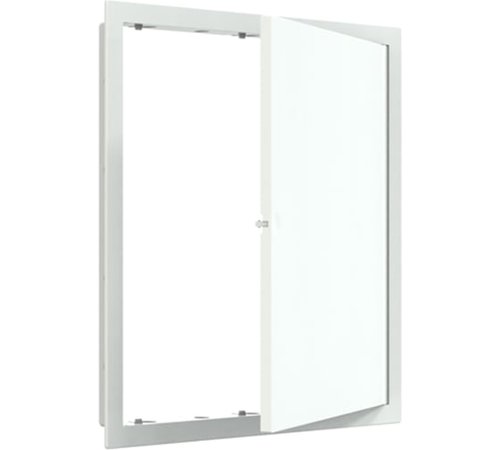 Ревизионная люк-дверца EVECS Л3030Р 318x318, с фланцем, 296x296, с ручкой АБС 89-115