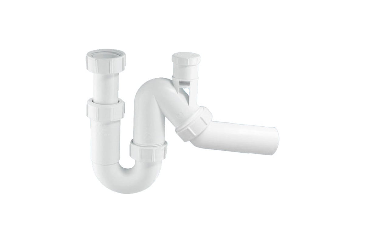 Сифон McAlpine без выпуска d40-40 P/S-образный, с вентиляционным ...