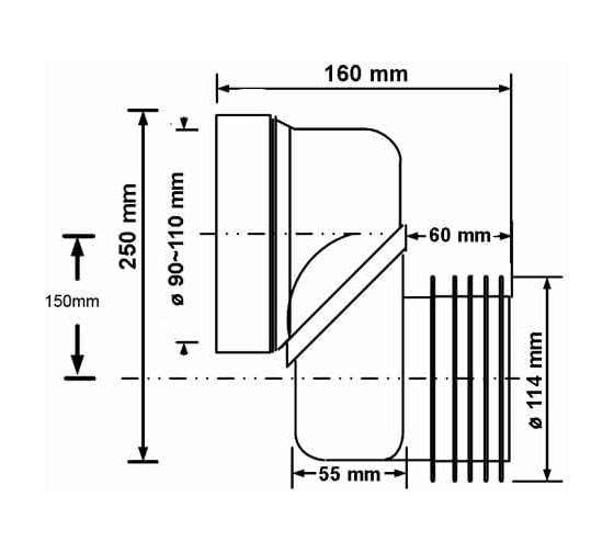 Эксцентрик McAlpine пластик, d110 (со смещением 150 мм) MRWCLO-15