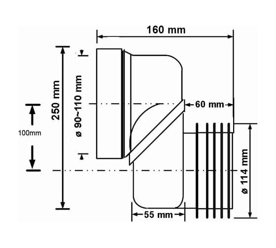 Эксцентрик McAlpine пластик, d110 (со смещением 100 мм) MRWCLO-10