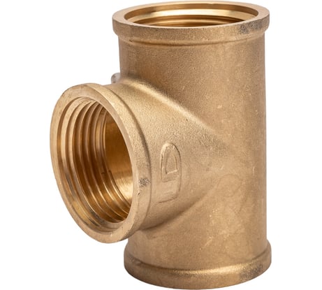 Тройник LD PRIDE DN25 (1") ВР/ВР/ВР латунь с биркой LD.65.524.25