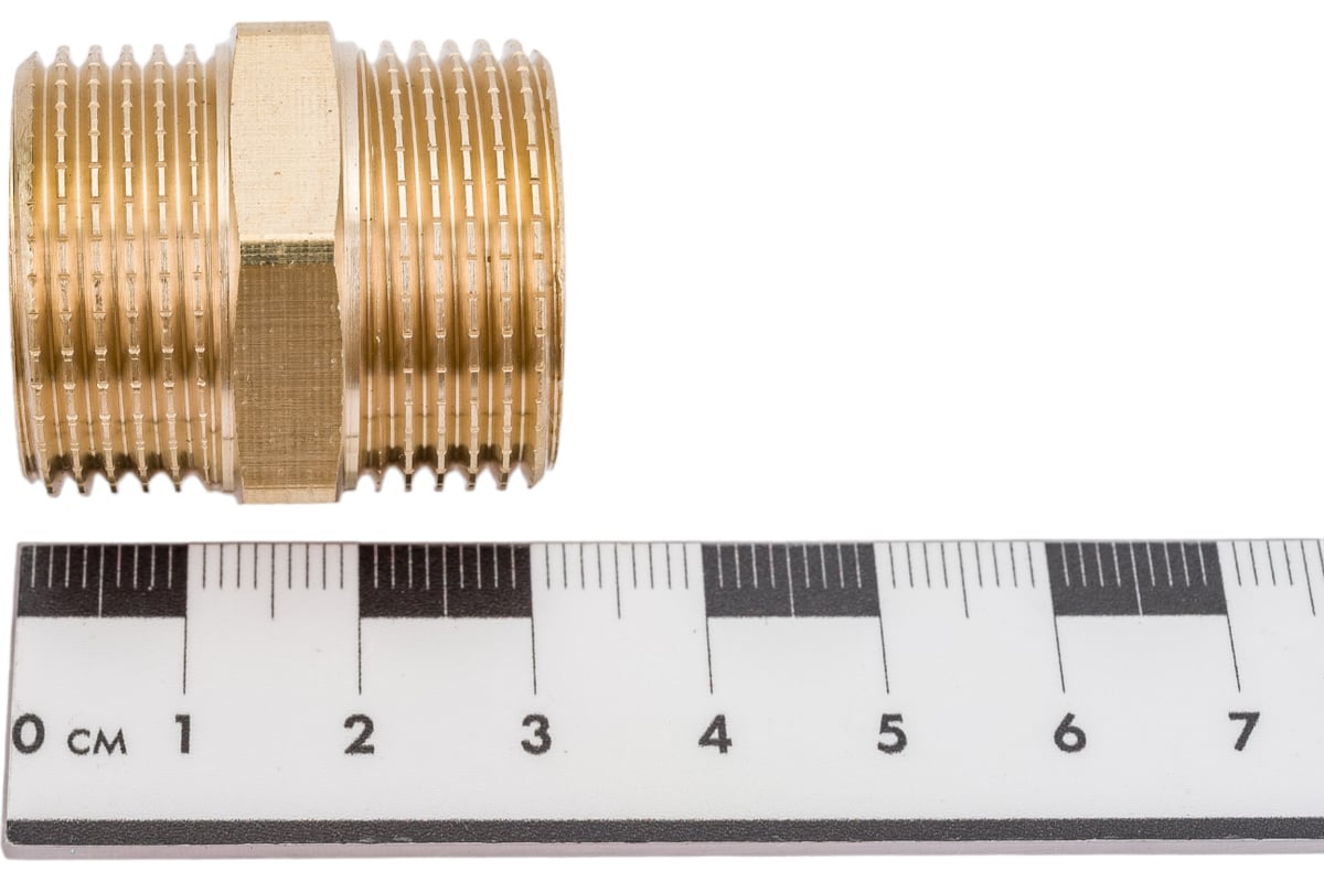 Латунный ниппель AV Engineering наружная-наружная 3/4 AVE303002 ...