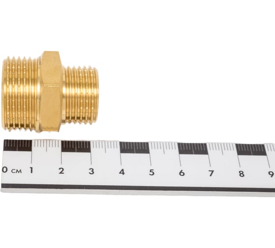 Латунный редукционный ниппель AV Engineering наружная-наружная 3/4x1/2 AVE303009