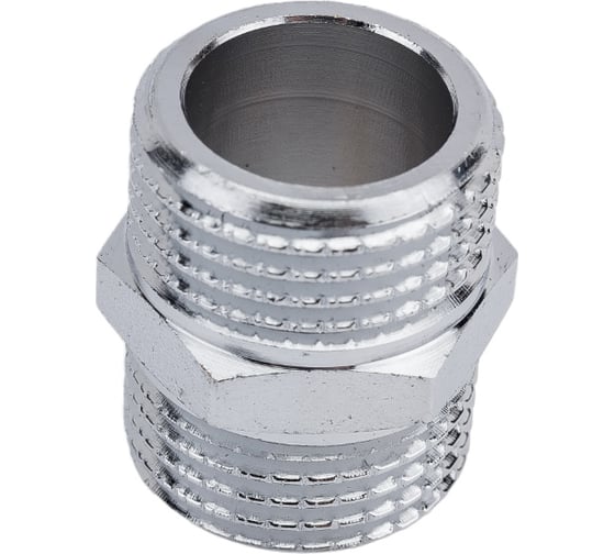 Латунный ниппель AV Engineering наружная-наружная 1/2 хром AVE303004