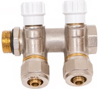 Коллектор AV Engineering с отсекающими вентилями, 3/4x2 выхода 16x2 AVE1132002