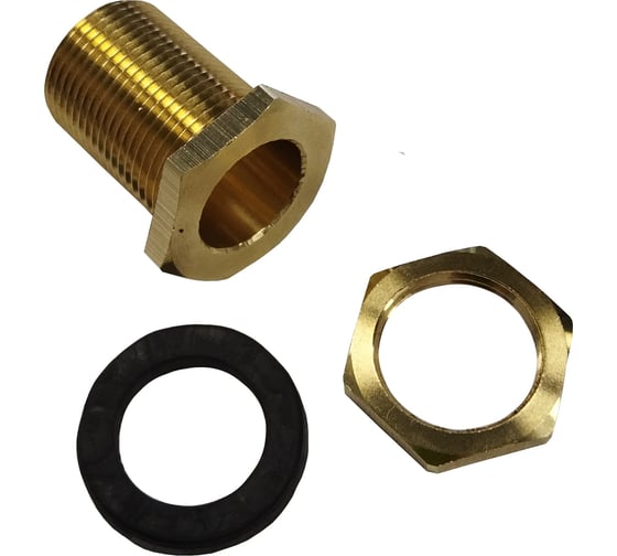 Переходник для врезки в бочку HG  3/4" НР + уплотнитель, 2 шт 1648956 1