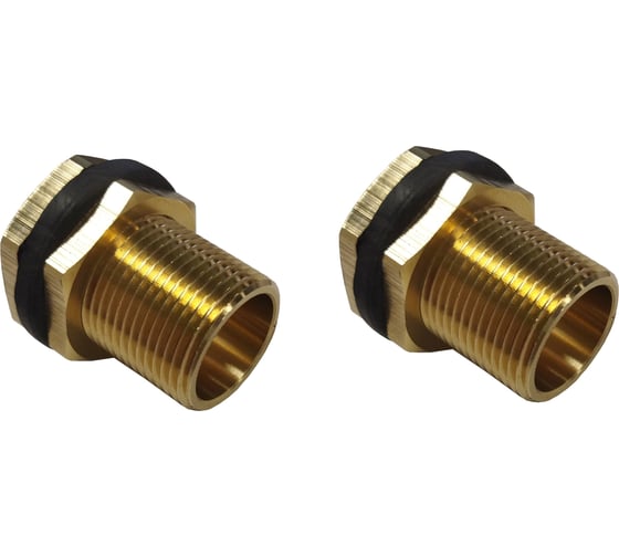 Переходник для врезки в бочку HG  3/4" НР + уплотнитель, 2 шт 1648956