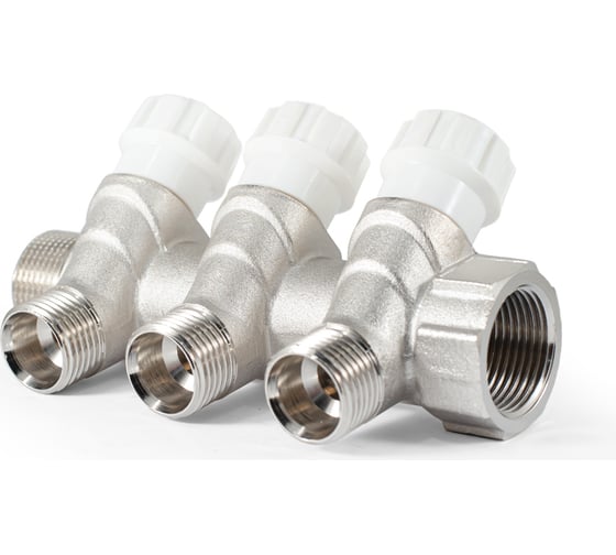 Коллектор с регулировочными вентилями PROFACTOR в/н 3/4" х 3 вых 1/2"нар PF MV 268.3