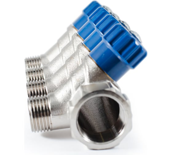 Коллектор с регулировочными вентилями PROFACTOR в/н 3/4" х 4 вых 1/2"нар PF MV 268.4