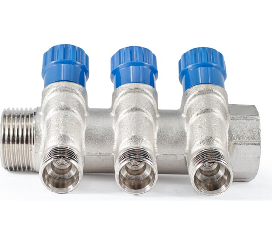 Коллектор с регулировочными вентилями PROFACTOR в/н 1" х 3 вых 1/2"нар PF MV 269.3
