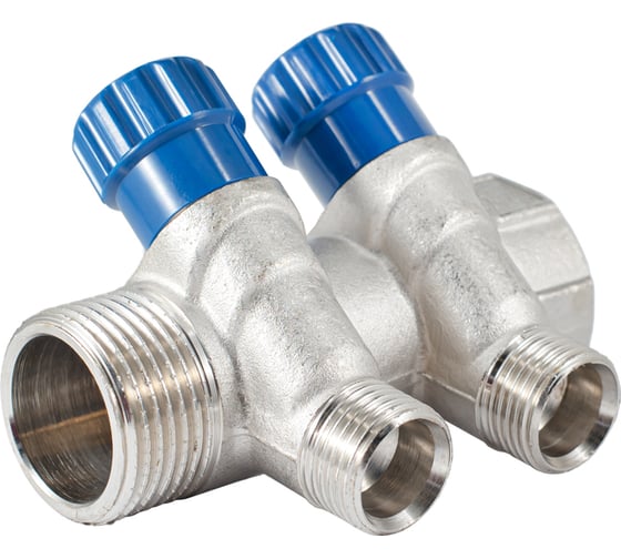 Коллектор с регулировочными вентилями PROFACTOR в/н 1" х 2 вых 1/2"нар PF MV 269.2 1