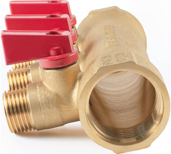 Коллектор с шаровыми кранами PROFACTOR в/н 1" х 3 вых 1/2"нар PF MV 265.3