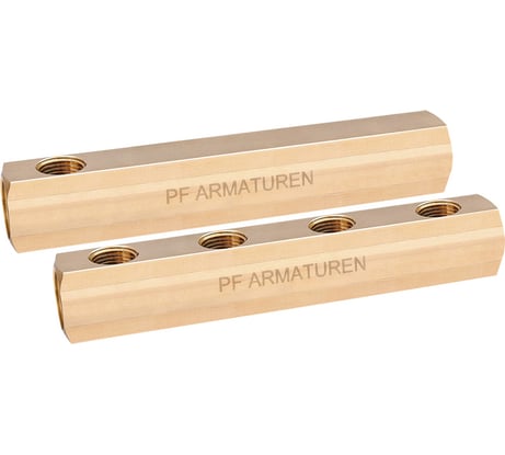 Коллектор PROFACTOR латунный, односторонний в/в 3/4" х 4 вых 1/2"вн PF MF 258.4