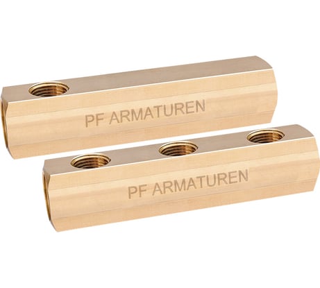 Коллектор PROFACTOR латунный, односторонний в/в 3/4" х 3 вых 1/2"вн PF MF 258.3