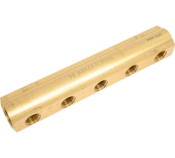 Коллектор PROFACTOR латунный? двусторонний в/в 1" х 5 вых 1/2"вн PF MF 260.5 1