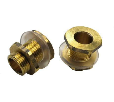 Переходник для врезки в бочку HG 1/2" НР + уплотнитель, 2 шт 1648949