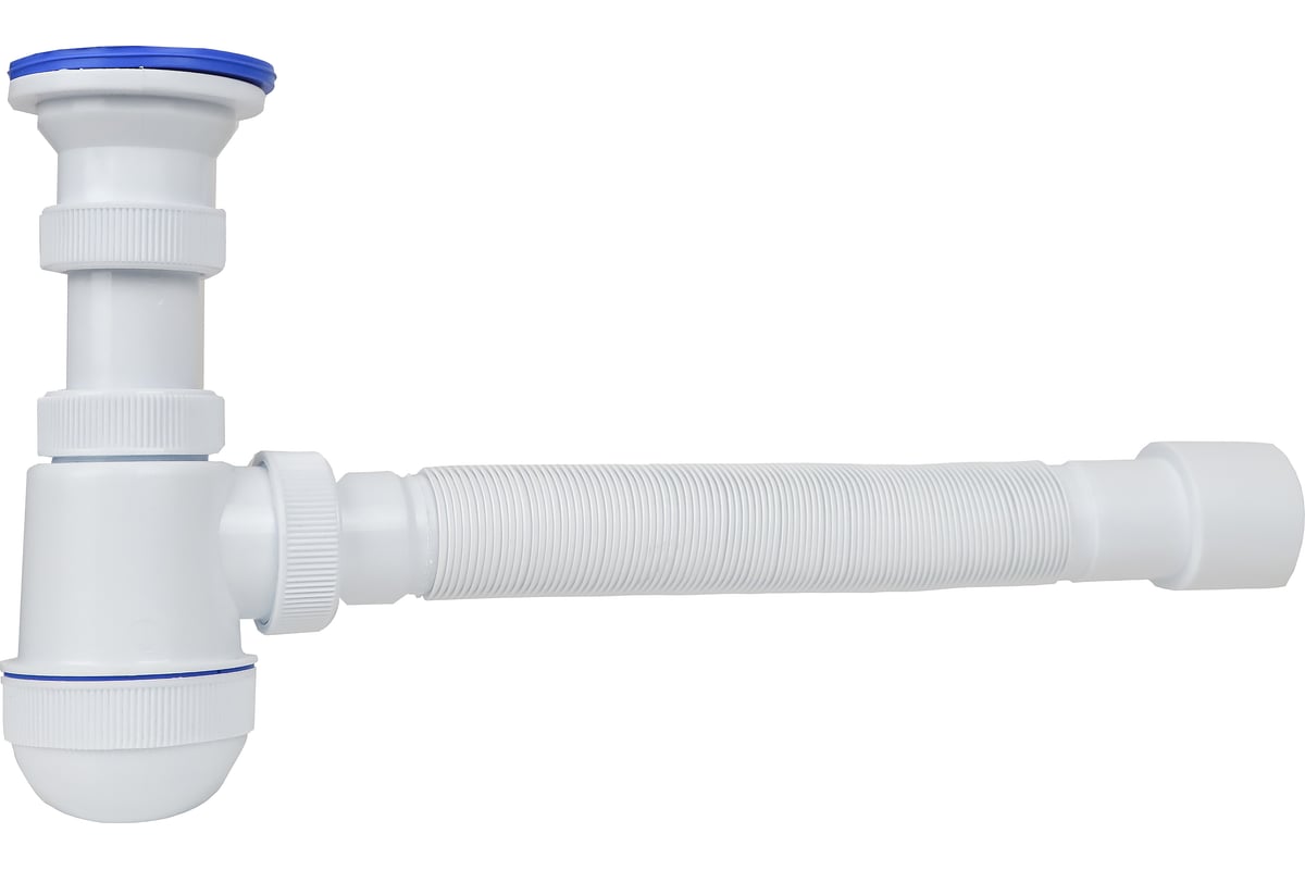 Сифон для раковины с выпуском и гибким соединением VIRPLAST 30987145 ...
