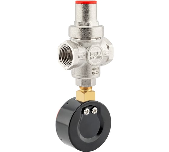 Редуктор давления  PROFACTOR поршневой, c манометром 1/2" PF PRV 251.15G
