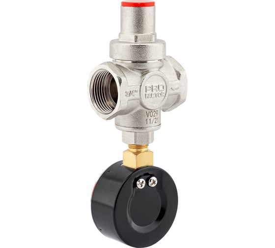 Редуктор давления PROFACTOR поршневой, c манометром 3/4" PF PRV 251.20G