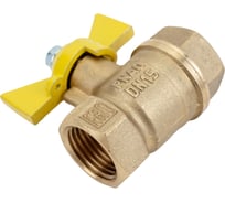 Шаровой кран для газа VALFEX 1/2" ВР/ВР ручка-бабочка, латунный 11Б27фтМ VF.277.LB3.012.Bir