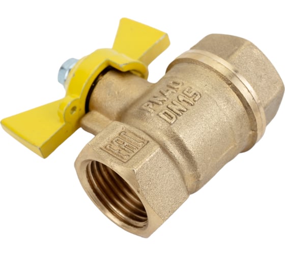 Шаровой кран для газа VALFEX 1/2" ВР/ВР ручка-бабочка, латунный 11Б27фтМ VF.277.LB3.012.Bir 1