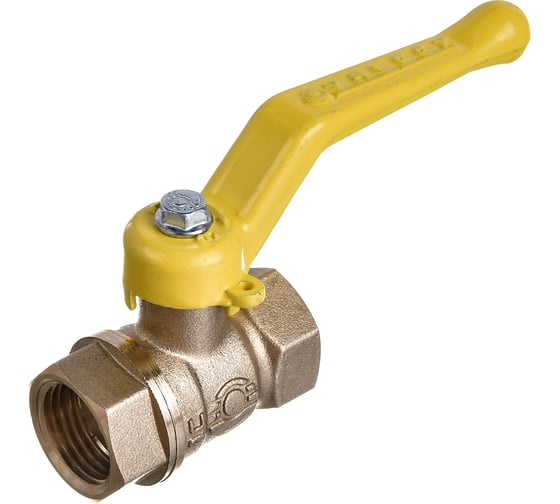 Шаровой кран для газа VALFEX 1/2" ВР/ВР ручка-рычаг, латунный 11Б27фтМ VF.271.LR3.012.Bir
