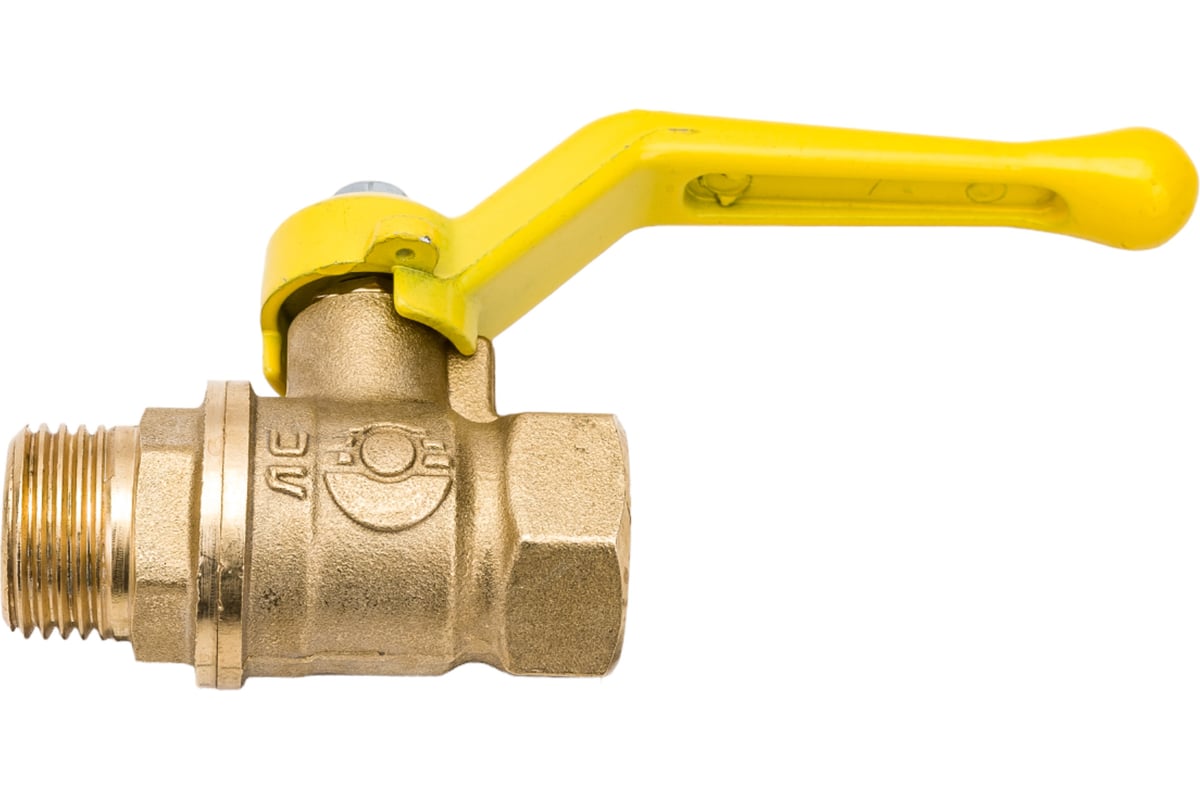 Шаровой кран для газа VALFEX 1/2" ВР/НР ручка-рычаг, латунный 11Б27фтМ